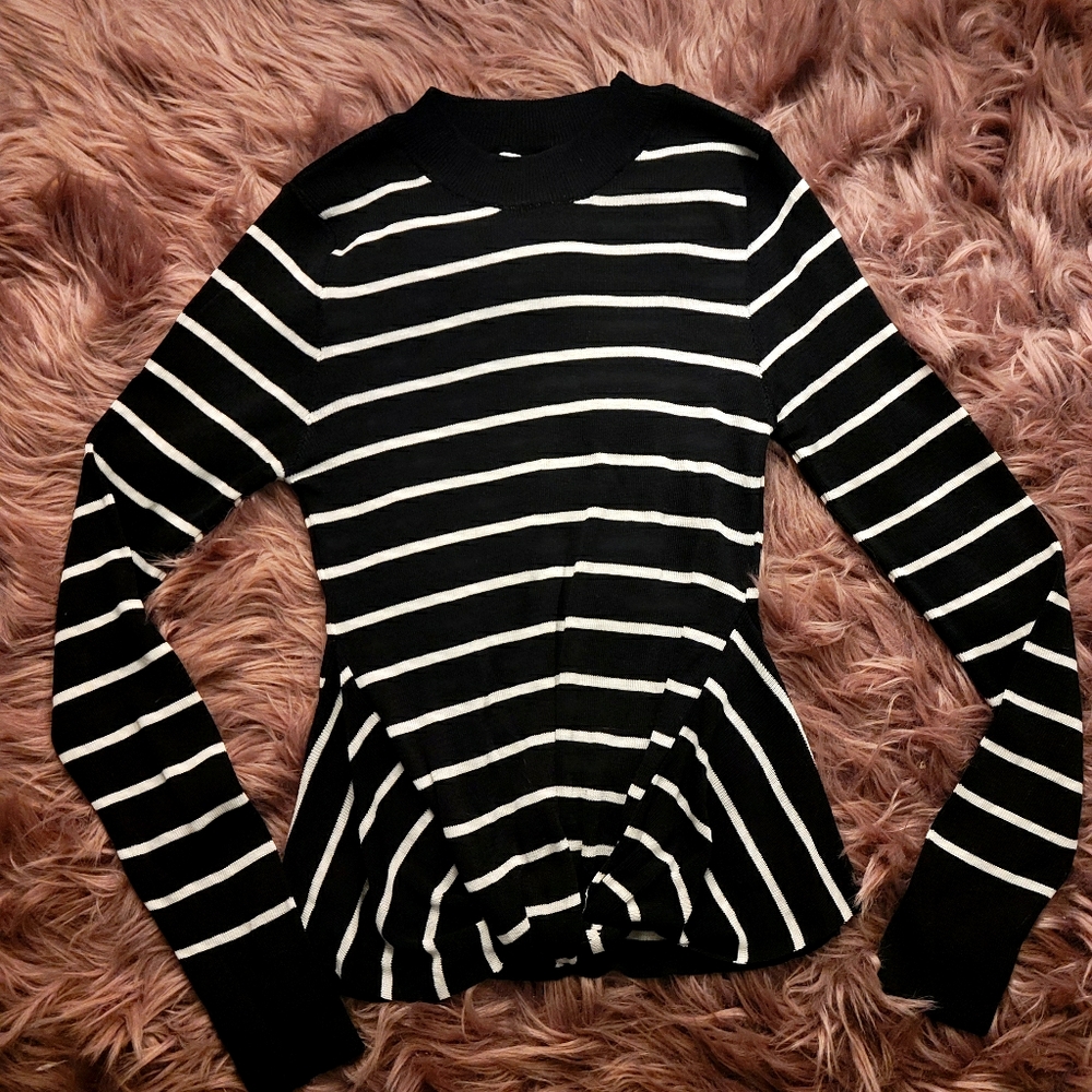 Topshop PETITE Long sleeve with tie front shirt.